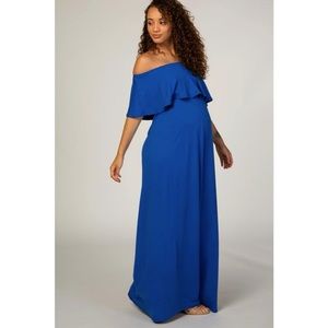 Blue maternity dress